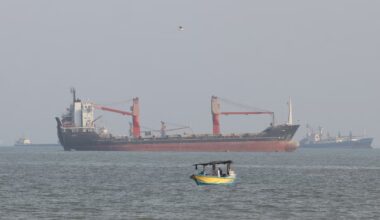 Container ship sinks after hitting mine in Strait of Hormuz, Iran's Guards claim