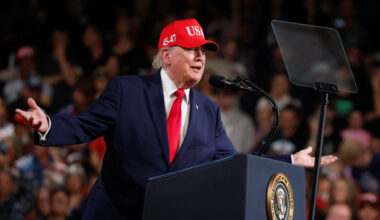 US President Donald Trump visits Montana