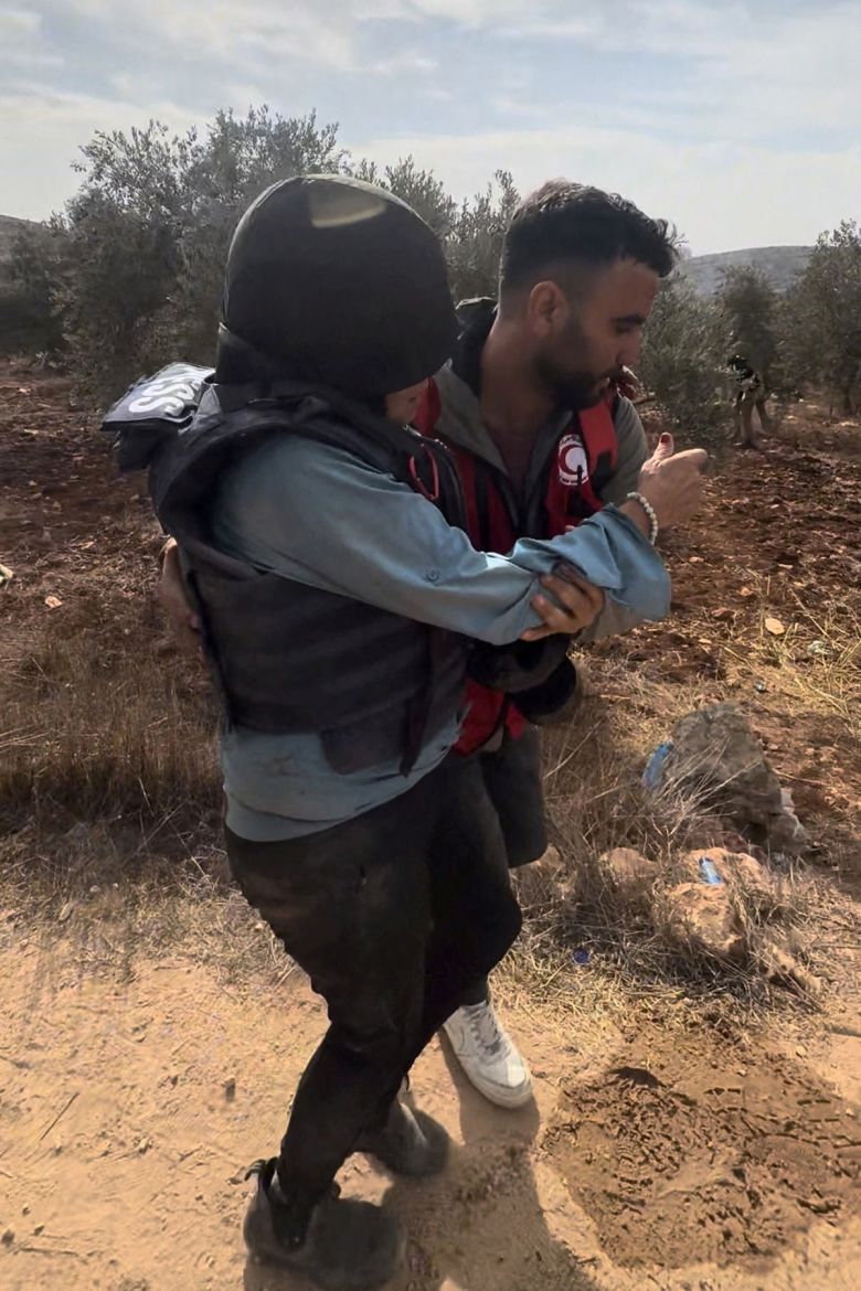 Levine was helped to safety after the attack.
