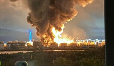 Massive Ukrainian drone attack hit oil facility, bridge, and data centers in St. Petersburg
