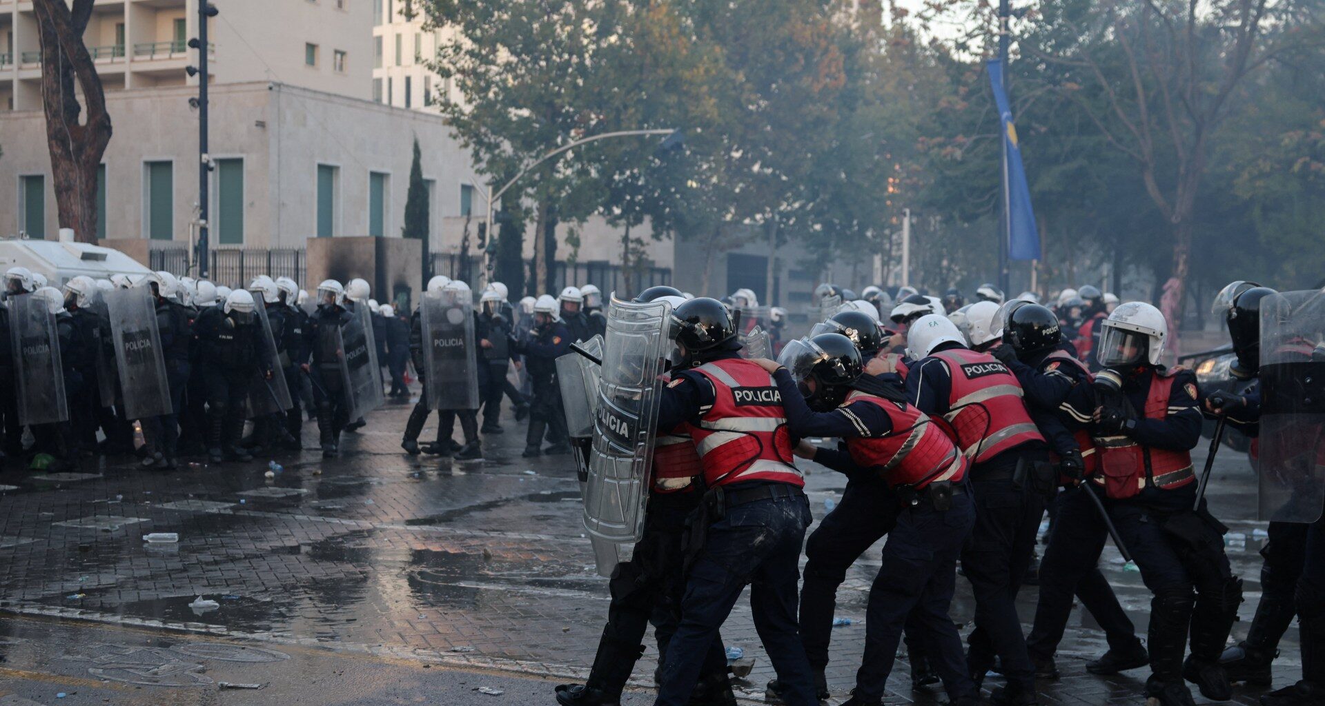Albanian police fire rubber bullets as protests against Rama escalate | Protests News