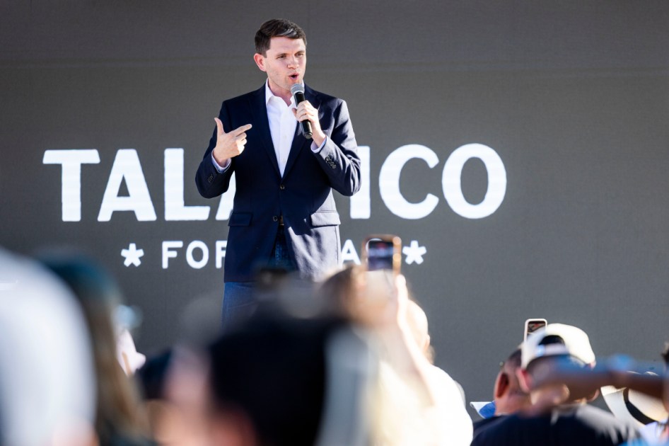 Talarico makes first public appearance since flu-induced absence