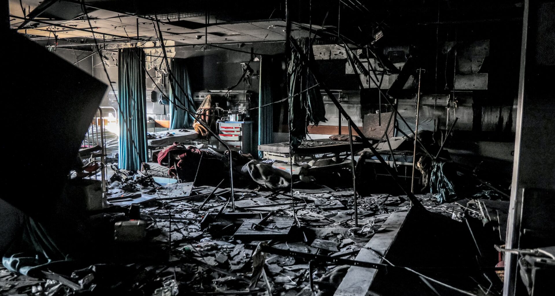 This view shows the ransacked intensive care unit (ICU) at the heavily-damaged Kamal Adwan hospital in Beit Lahia in the northern Gaza Strip on January 20, 2025 a day after a ceasefire deal in the war between Israel and Hamas went into effect.