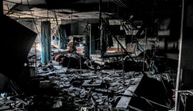 This view shows the ransacked intensive care unit (ICU) at the heavily-damaged Kamal Adwan hospital in Beit Lahia in the northern Gaza Strip on January 20, 2025 a day after a ceasefire deal in the war between Israel and Hamas went into effect.