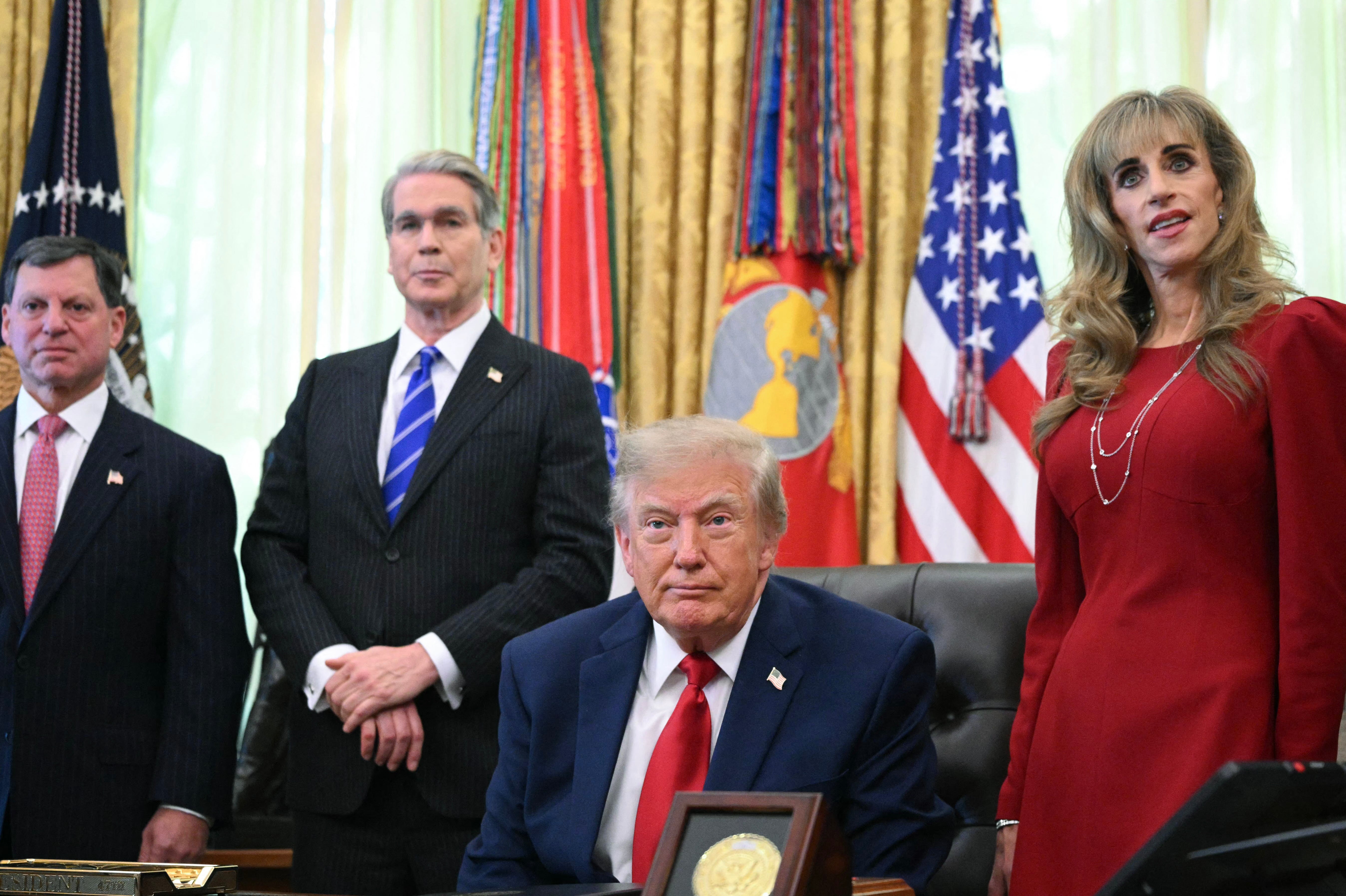 Susan Dell earned kudos from President Trump for doing a “good job” talking about ‘Trump Accounts’ for kids in the Oval Office Wednesday