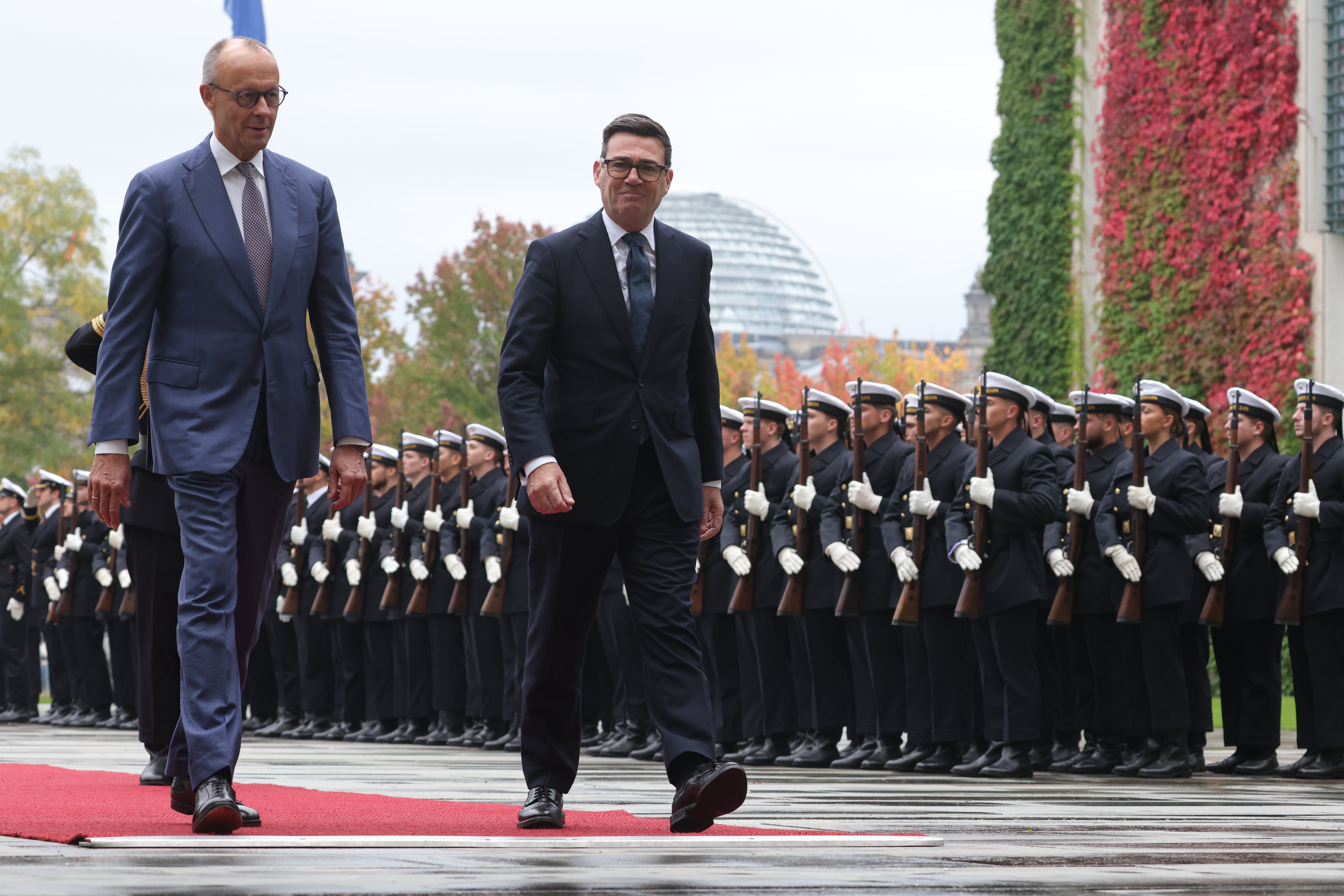 German chancellor Friedrich Merz and prime minister Andy Burnham meet in Berlin
