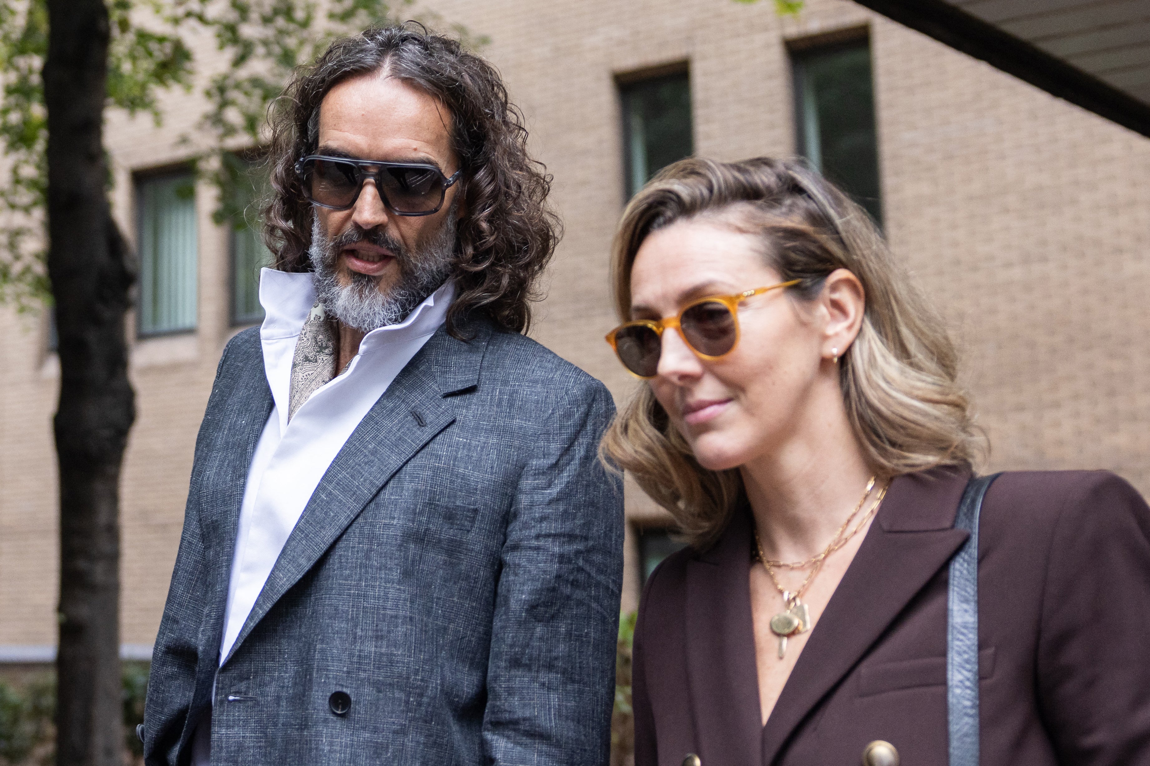 Laura Brand accompanied her husband on the first day of his trial