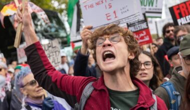 Twenty arrested at pro-Palestine march in central London as protesters clash with police - London Evening Standard