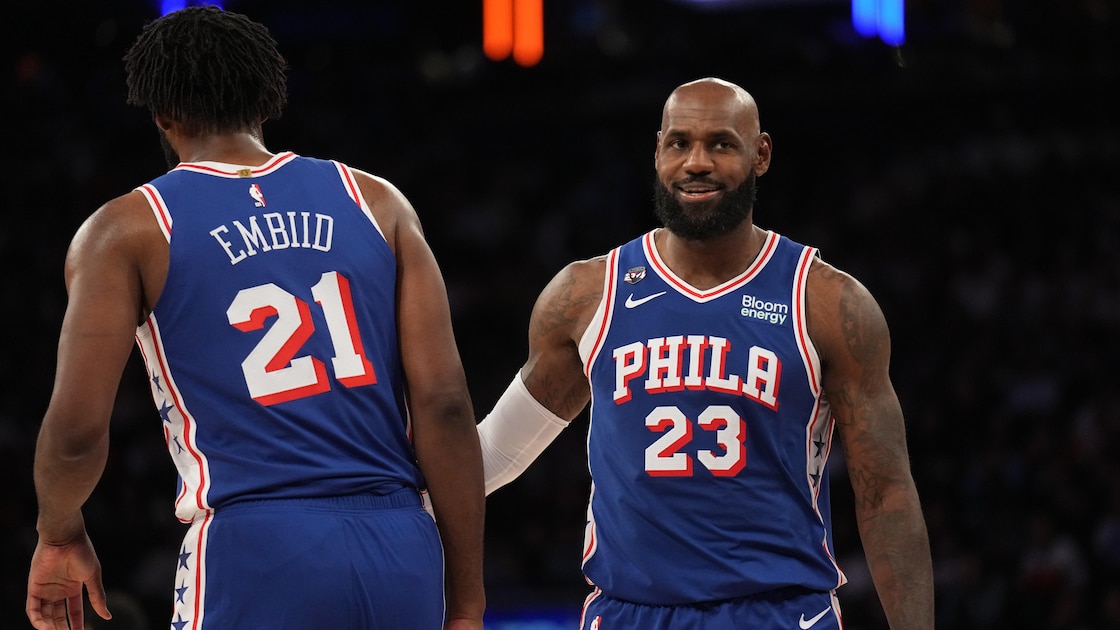 LeBron, Brown Win 76ers Debut vs. Knicks, Box Score Stats, Highlights for Brunson, Embiid & More