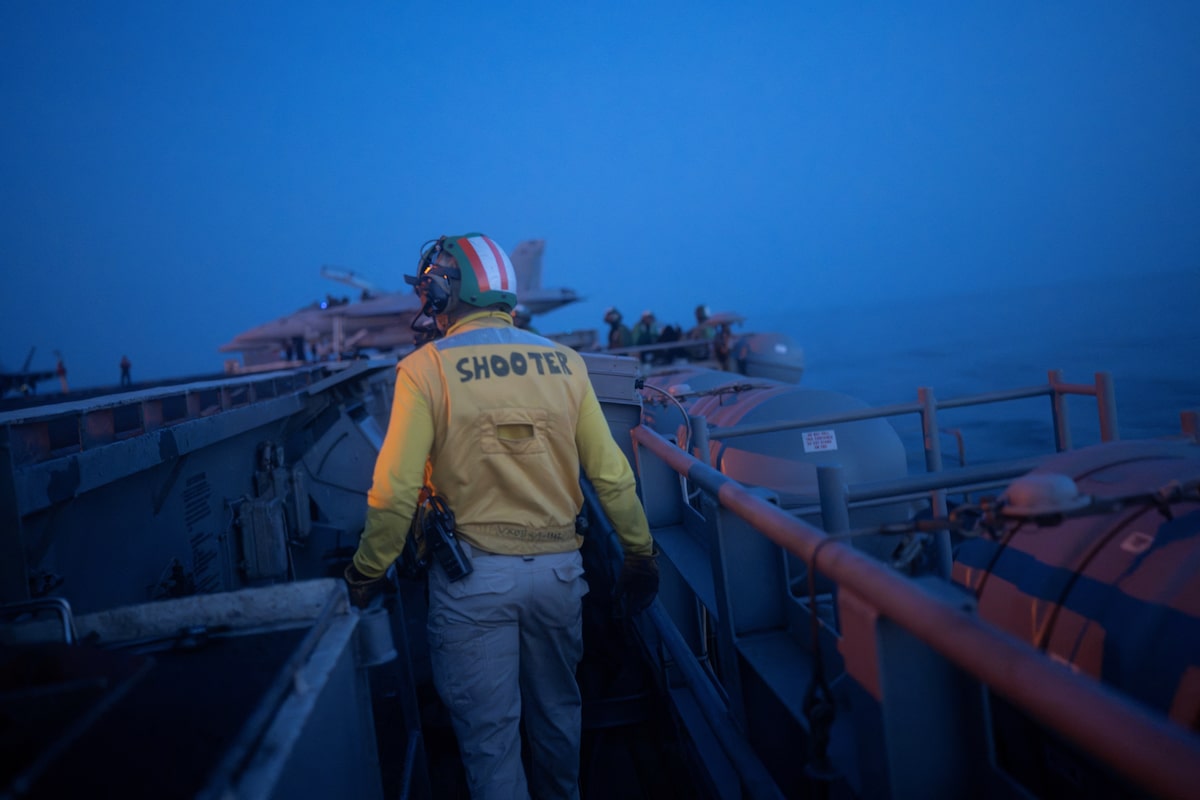 A rare look inside a U.S. aircraft carrier at the heart of the Iran war