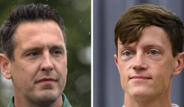 Zach Lahn’s residency history and Rob Sand’s party come under fire in first Iowa governor debate