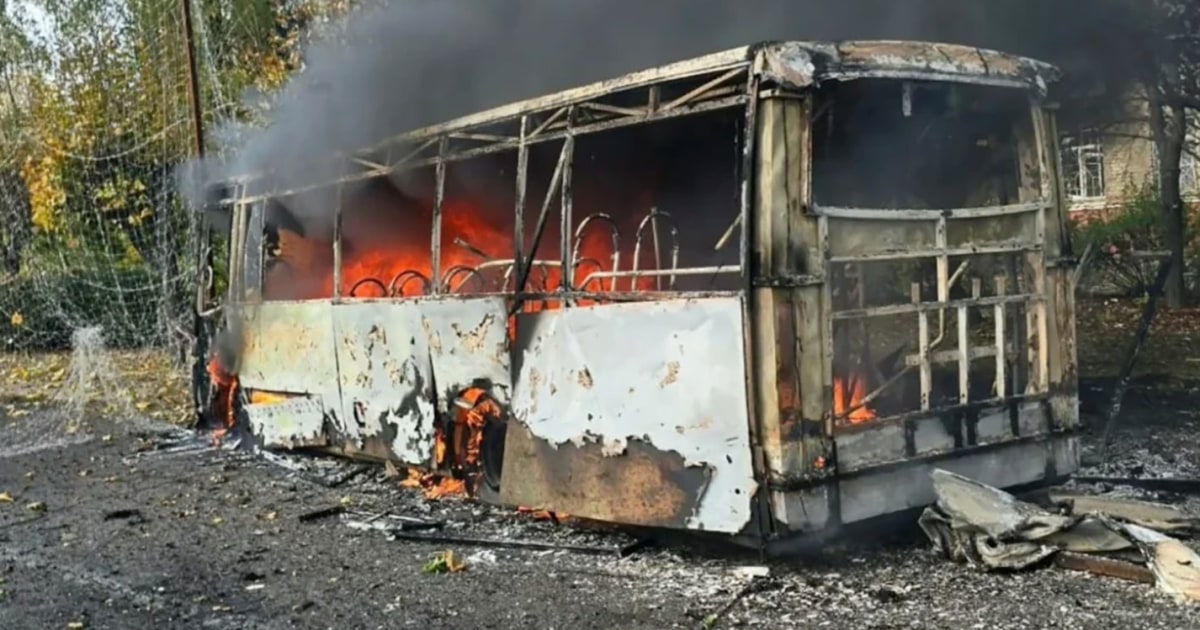At least 30 people killed after Russia bombs two buses in Ukraine