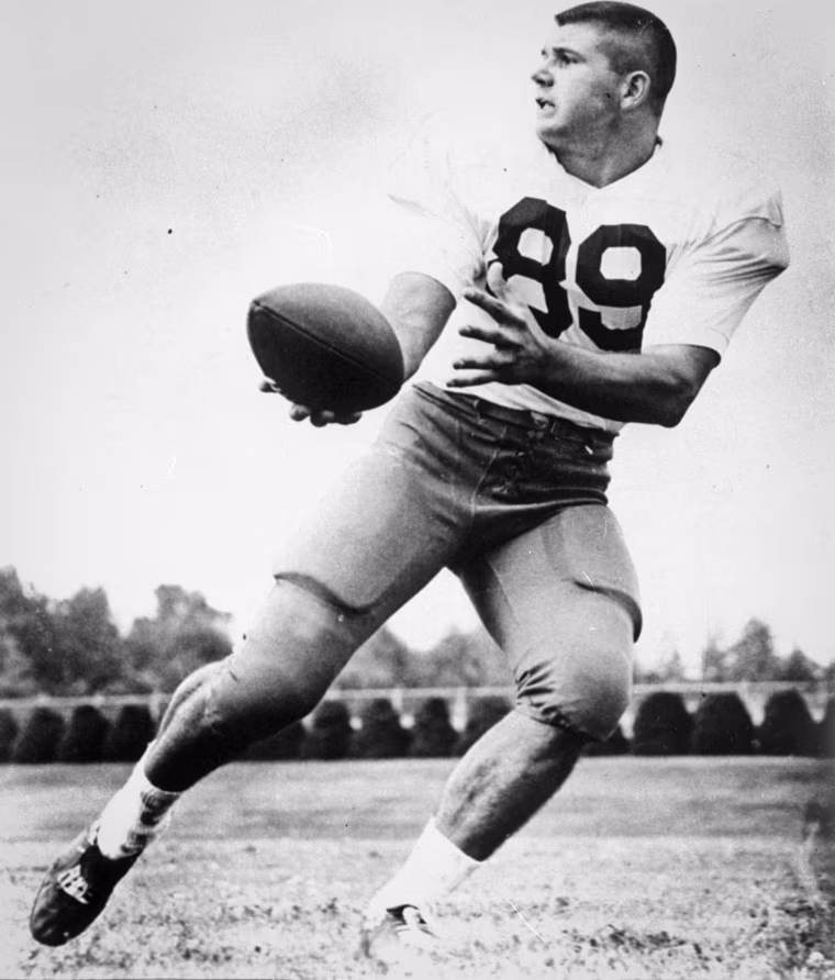 Mike Ditka when he was an All-American tight end with the University of Pittsburgh in 1960.