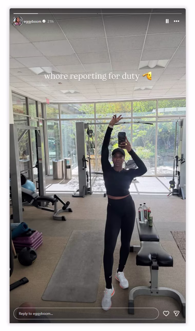 Ego Nwodim posted on Instagram stories on Oct. 13, 2026.