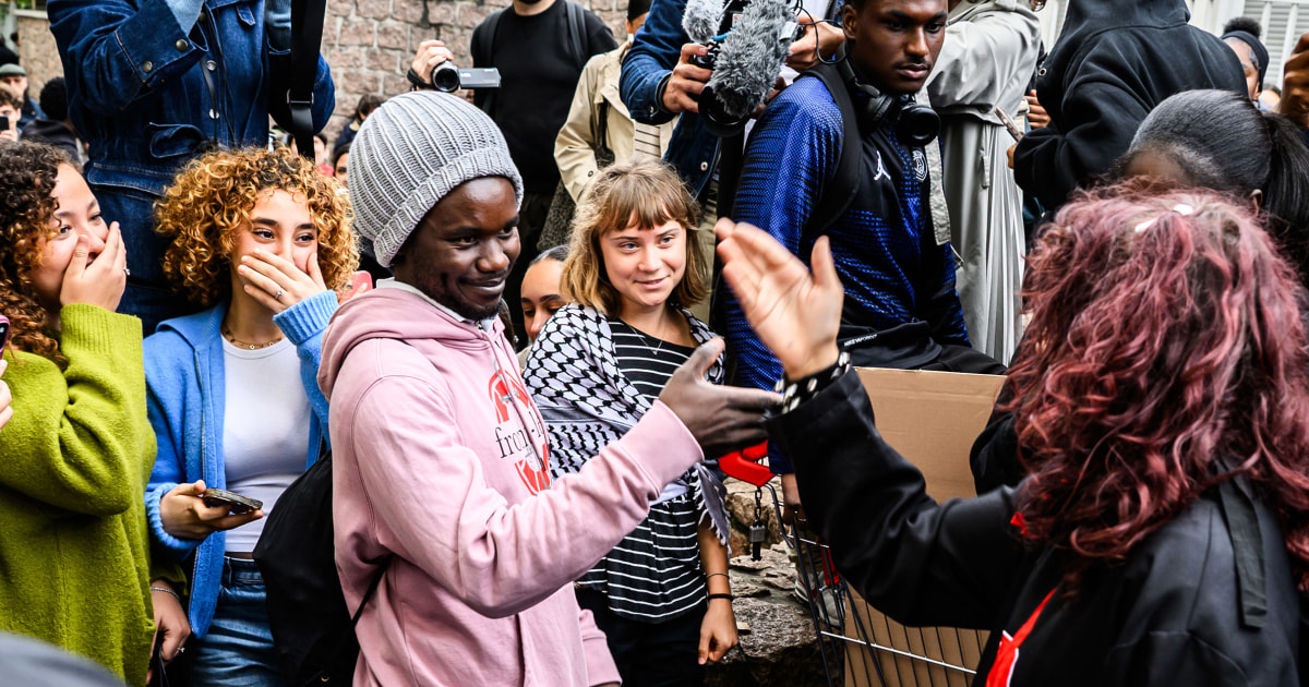 Greta Thunberg joins French teens on new day of school protests