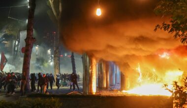 Albania’s leader defies calls to resign as student protesters rampage in capital