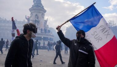 France’s Emmanuel Macron says ‘illegitimate’ protests will be banned as cities block demonstrations