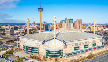 Service member dies after falling during demonstration before college football game in San Antonio