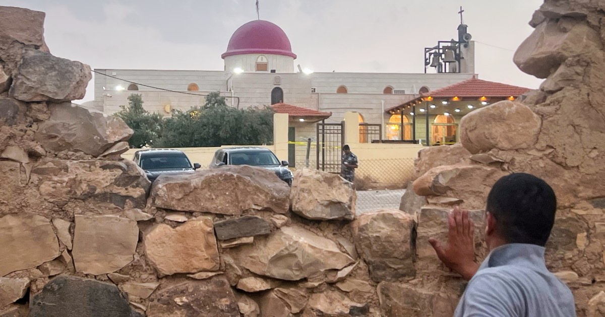 Gunmen open fire at a church during a funeral in Jordan, killing 7 and wounding 40
