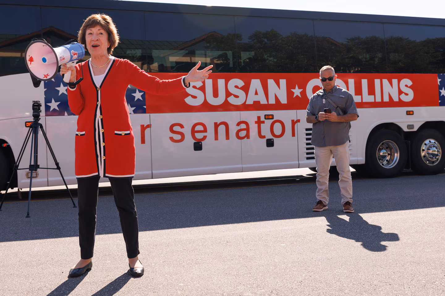 Susan Collins, a political survivor, tries to outrun Trump