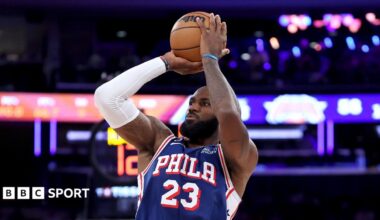 LeBron James playing for the Philadelphia 76ers