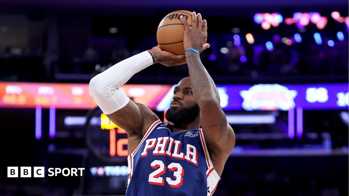 LeBron James playing for the Philadelphia 76ers