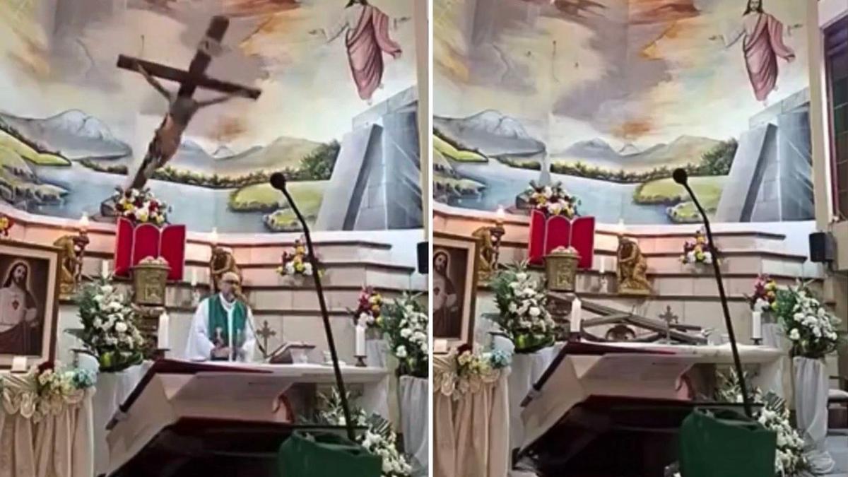 Priest killed by falling crucifix during livestreamed Mass