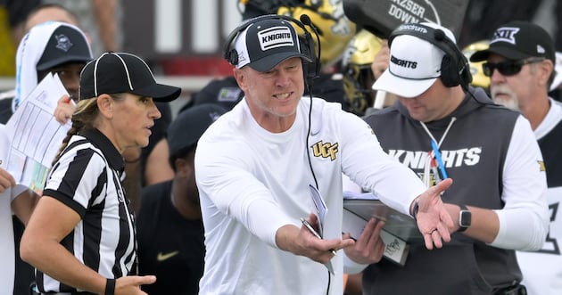 UCF coach Scott Frost celebrates and discusses win over No. 2 BYU – Deseret News