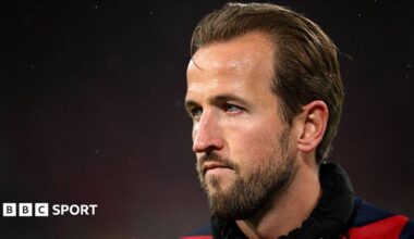 Harry Kane looks on