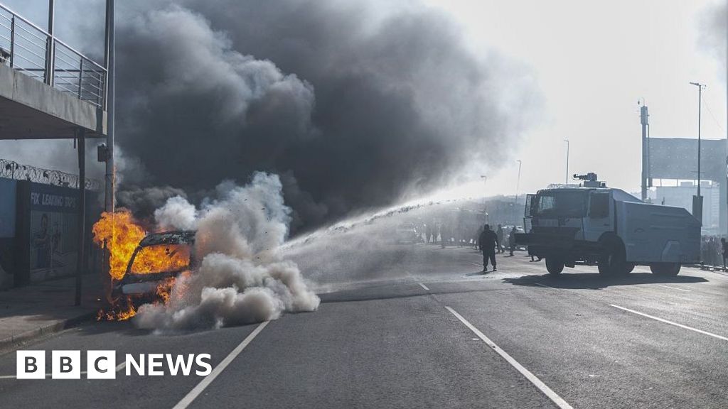 South African anti-migrant protests: Cars torched and shops looted in Durban and Soweto - BBC