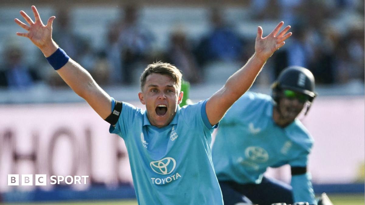 Sam Curran appeals for lbw in ODI at Lord's in July