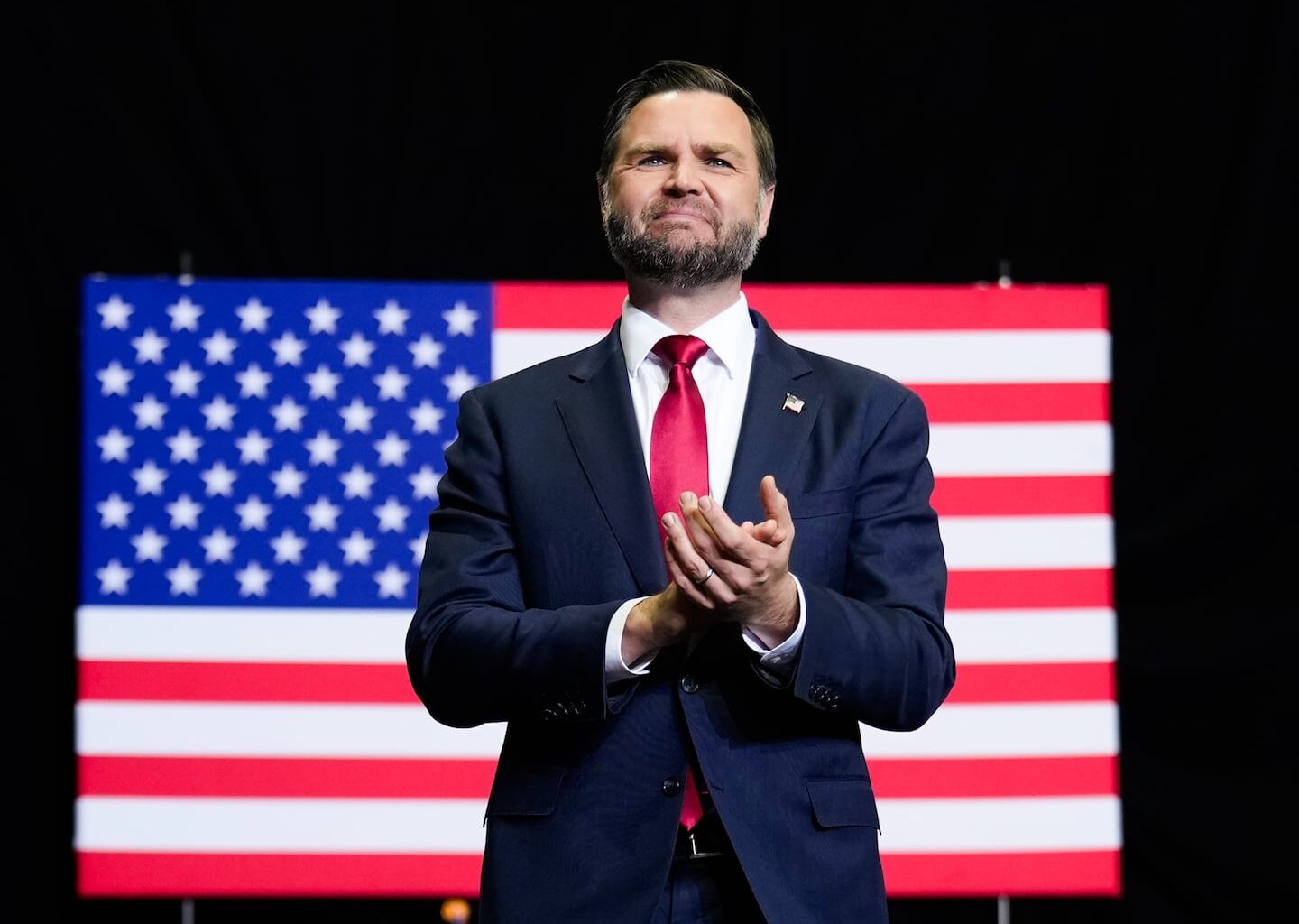 Vice President JD Vance speaks at a midterm campaign rally at the LevelUp Training Complex in Monroe, Mich., on Oct. 15, 2026.