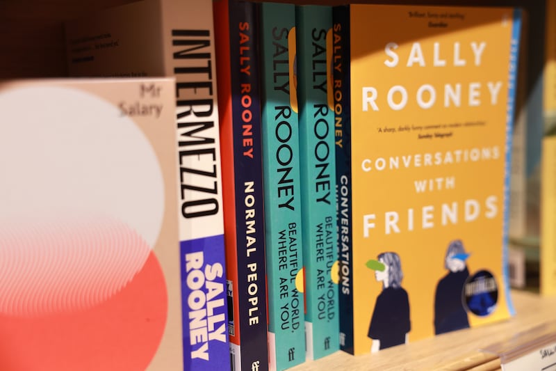 Sally Rooney's books on sale in Hodges Figgis, Dawson Street, Dublin. Photograph: Dara Mac Dónaill / The Irish Times