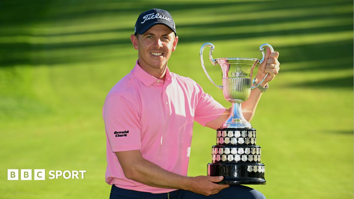Grant Forrest celebrates winning the 2026 Spanish Open