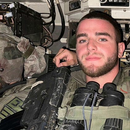 Ben Simon in his APC on the evening of October 7, 2023. He and his soldiers had never moved it before that day, not even in training exercises.