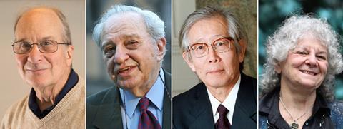 Louis Brus, Rudy Marcus, Hideki Shirakawa and Ada Yonath