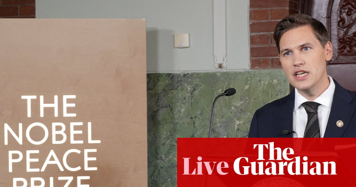 Winner of 2026 Nobel peace prize to be announced - live | Ukraine