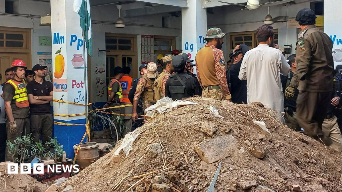Pakistan school roof collapse: Pakistan school owner arrested, police say, as at least 28 killed