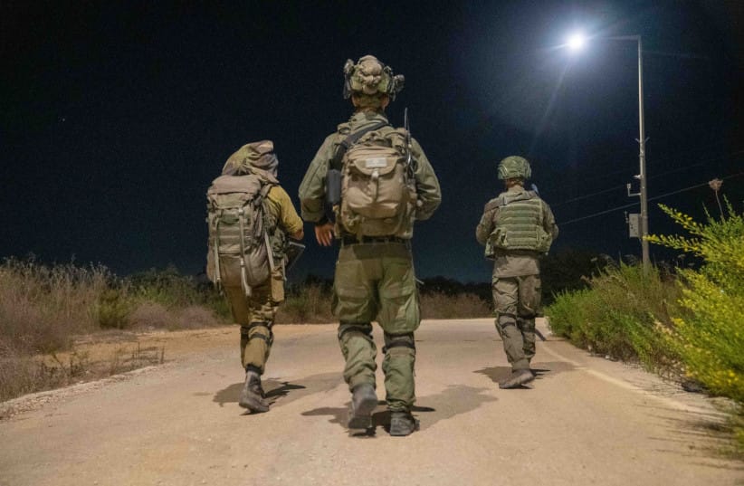 IDF soldiers in the Golani Brigade's reservist 9th Brigade complete an exercise in Israel's northern border.