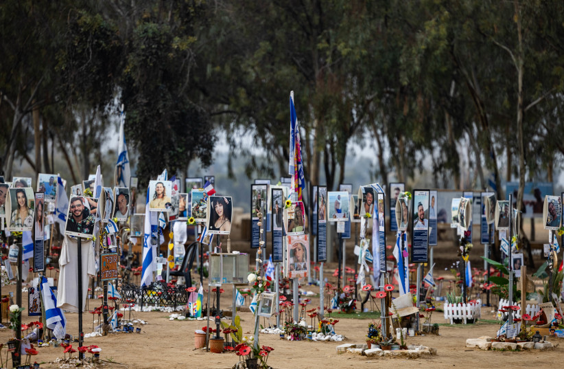View of the Re'im music festival massacre, in southern Israel, January 16, 2025.