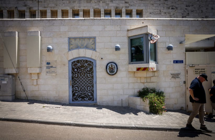 View of the British consulate in Jerusalem, August 16, 2024.