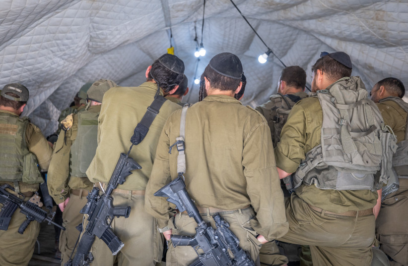 Haredi (ultra-Orthodox) Jewish reserve soldiers of the IDF's Hasmonean Brigade operate in the Gaza Strip on June 26, 2025; Illustrative.