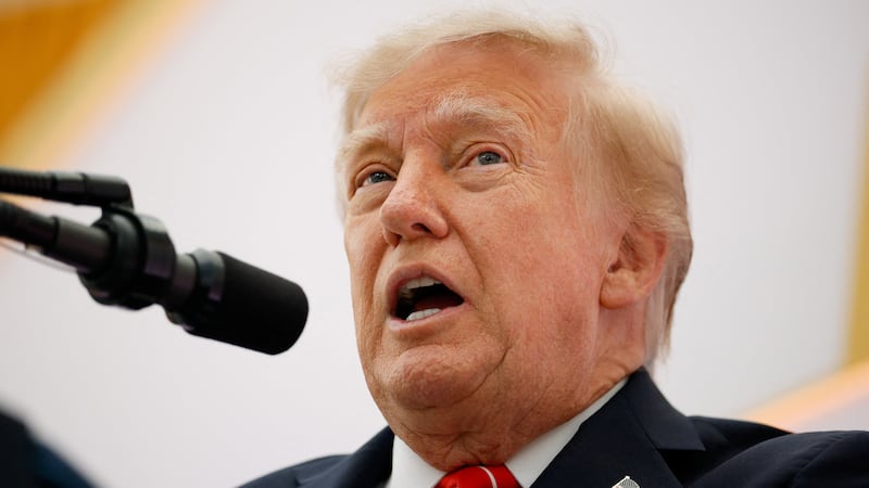 US President Donald Trump delivers remarks