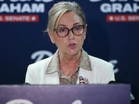 COLUMBIA, SOUTH CAROLINA - OCTOBER 22: Sen. Darline Graham (R-SC) speaks during a press conference at the Graham campaign office on October 22, 2026 in Columbia, South Carolina. Graham is running against South Carolina Democratic Senate candidate Dr. Annie Andrews. (Photo by Win McNamee/Getty Images)