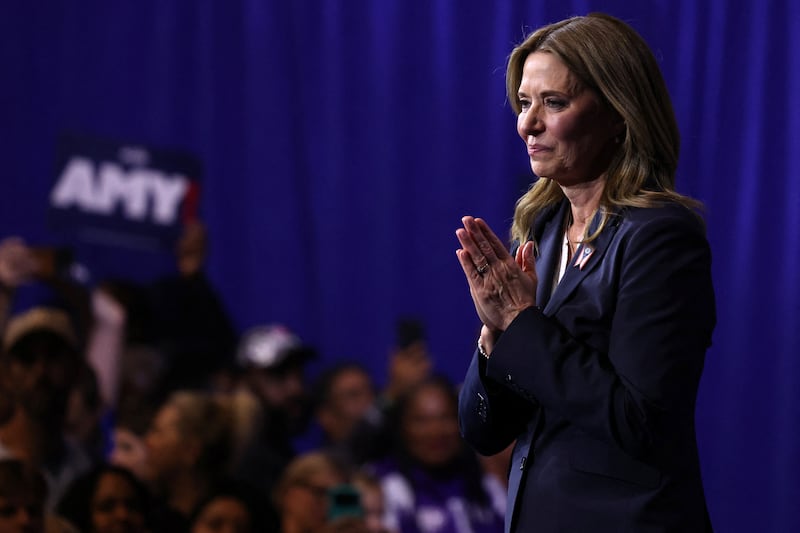 Ohio Democratic gubernatorial candidate Amy Acton arrives for a rally ahead of the midterm elections in Cleveland, Ohio, US, October 24, 2026. REUTERS/Shannon Stapleton