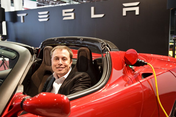 Elon Musk appears at the 2009 North American Auto Show. 