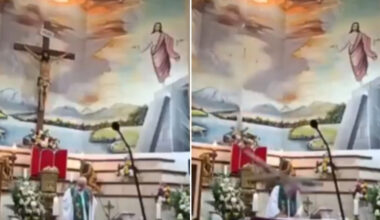 Priest dies tragically after a cross falls on him during Mass in Ecuador