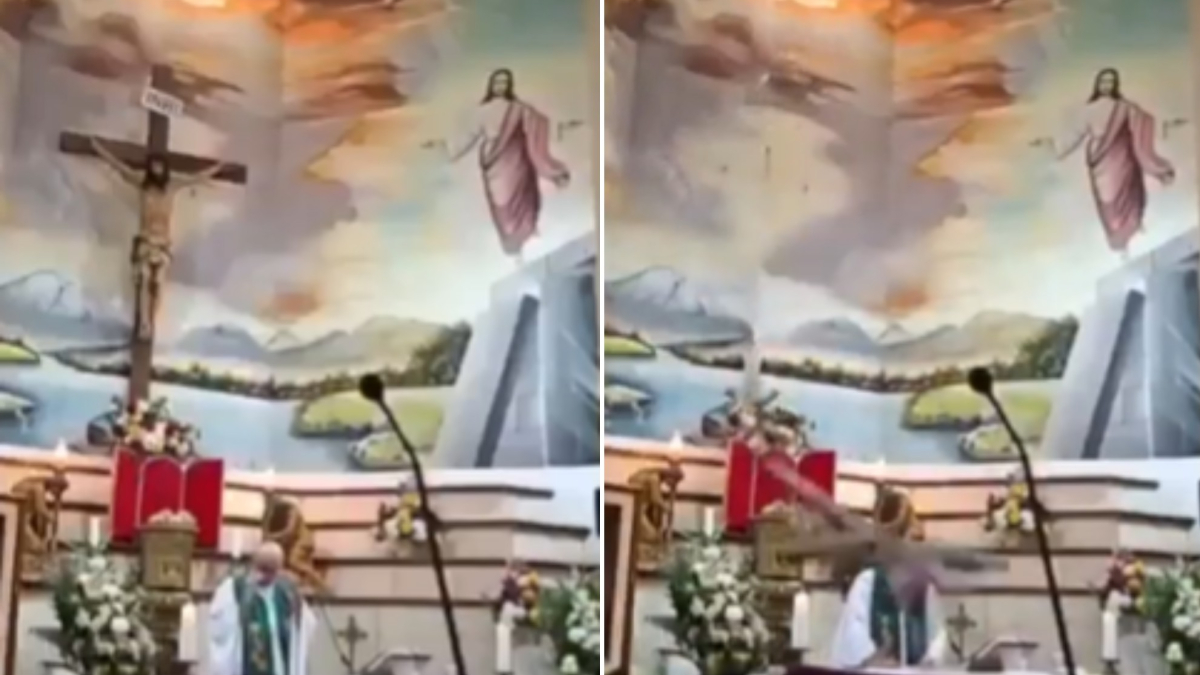 Priest dies tragically after a cross falls on him during Mass in Ecuador