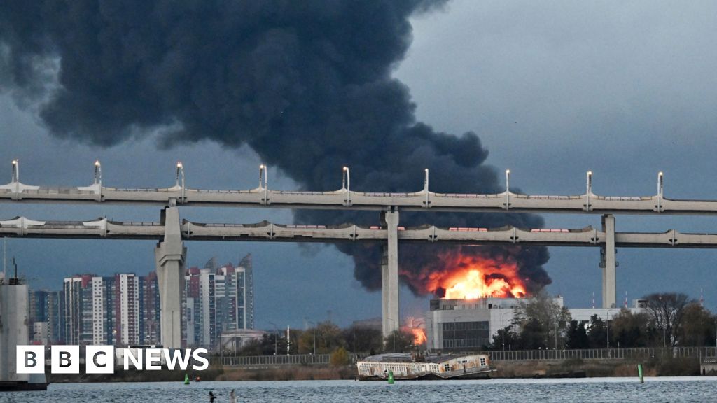 Oil facilities hit in deadly overnight attack on St Petersburg - BBC