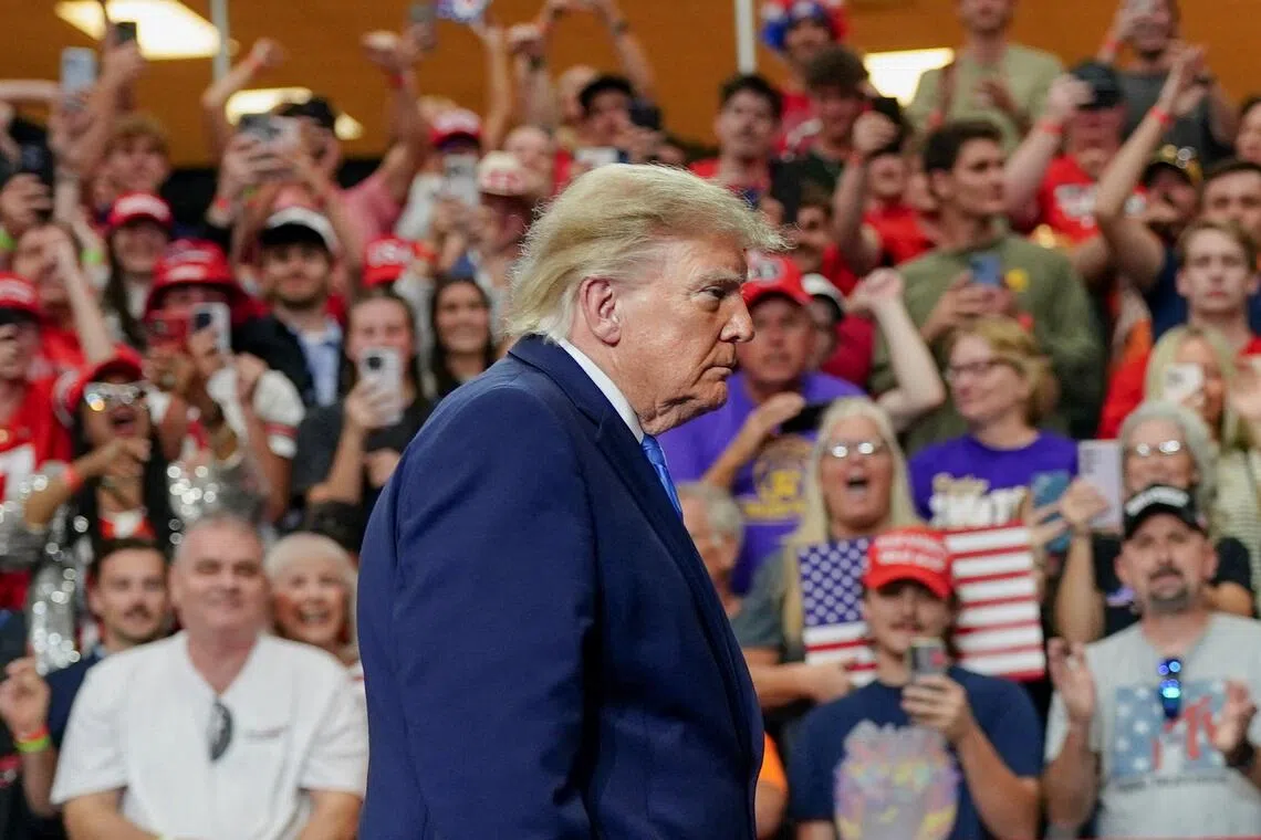 US President Donald Trump repeatedly attacked Democrats during his speech.